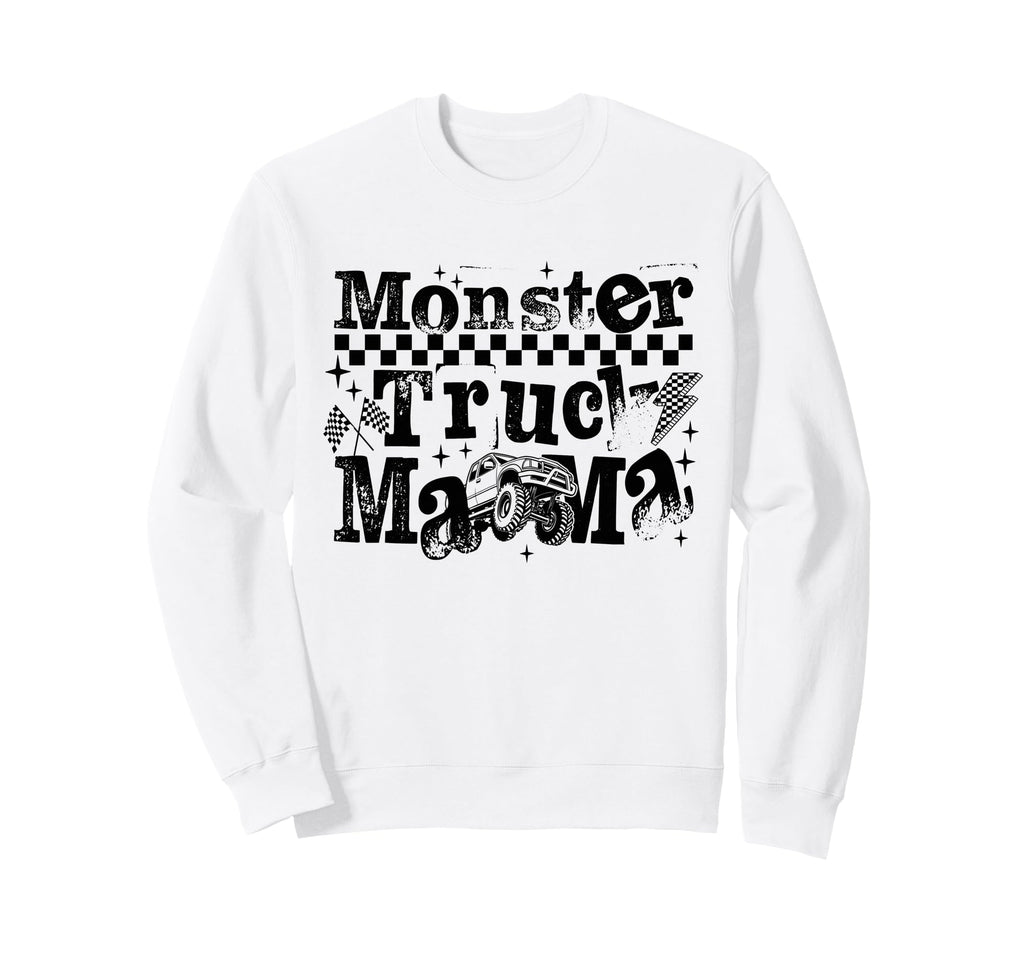 Monster Truck Mama Car Race Sweatshirt - Minimalist Print for Adults - T-Shirt, Sweatshirt, Hoodie