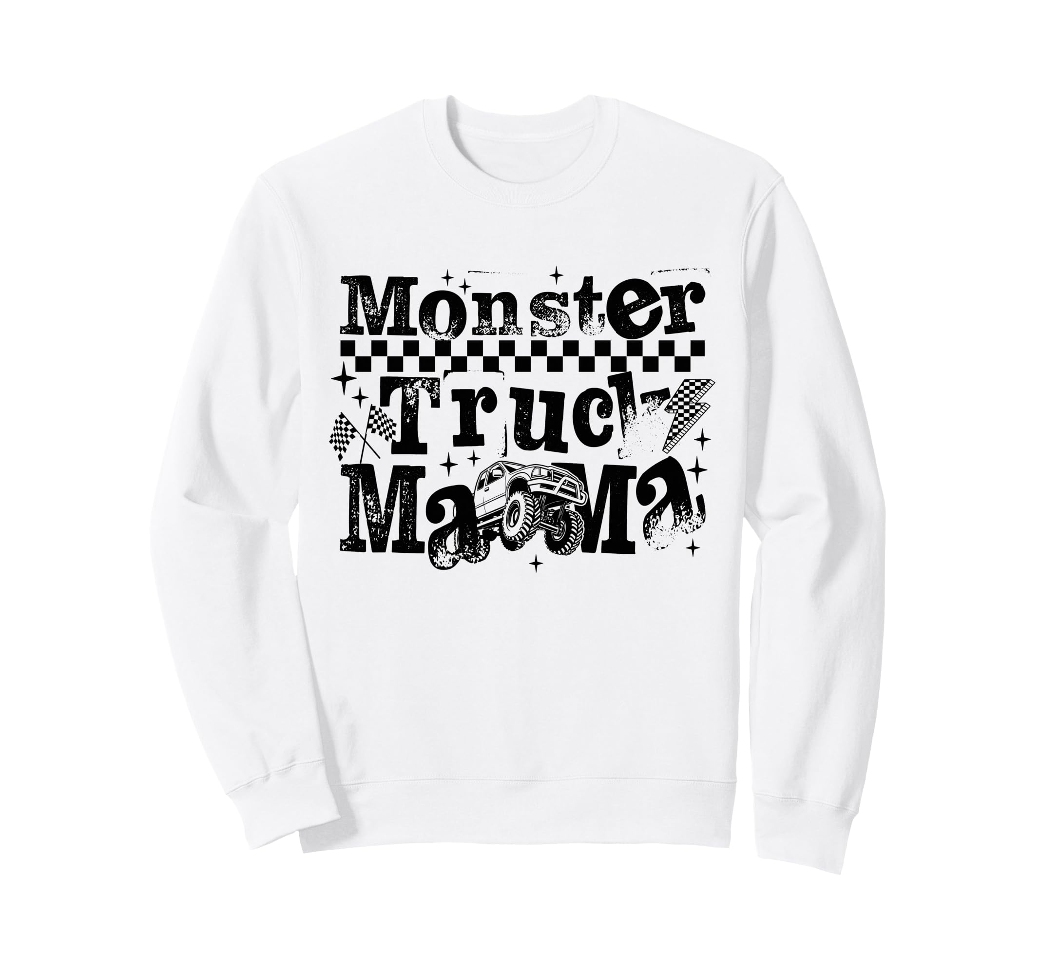 Monster Truck Mama Car Race Sweatshirt - Minimalist Print for Adults - T-Shirt, Sweatshirt, Hoodie