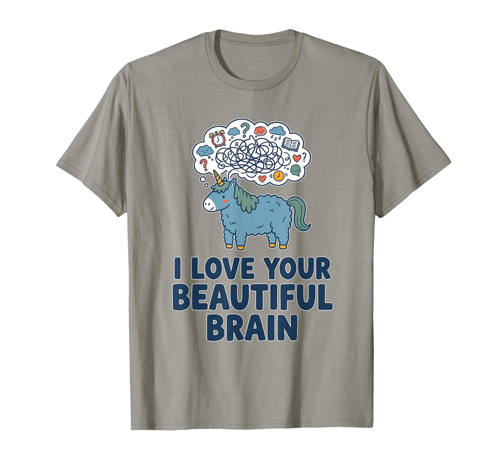 Overthinker Unicorn Brain Neurodivergents T-Shirt - Unique Graphic Unisex - T-Shirt, Sweatshirt, Hoodie