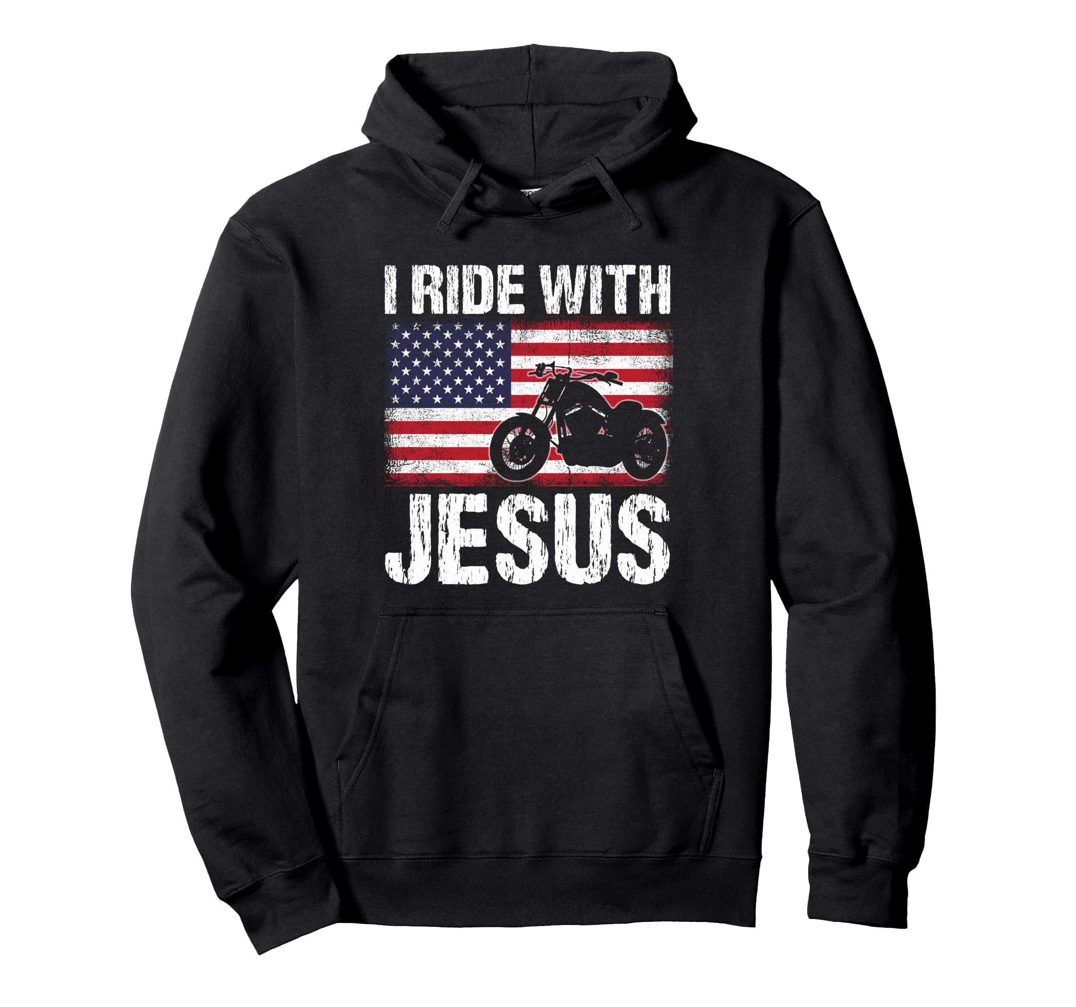 Motorcycle Gifting Ideas Usa Flag Faith Hoodie - Trendy Graphic for Adults - T-Shirt, Sweatshirt, Hoodie