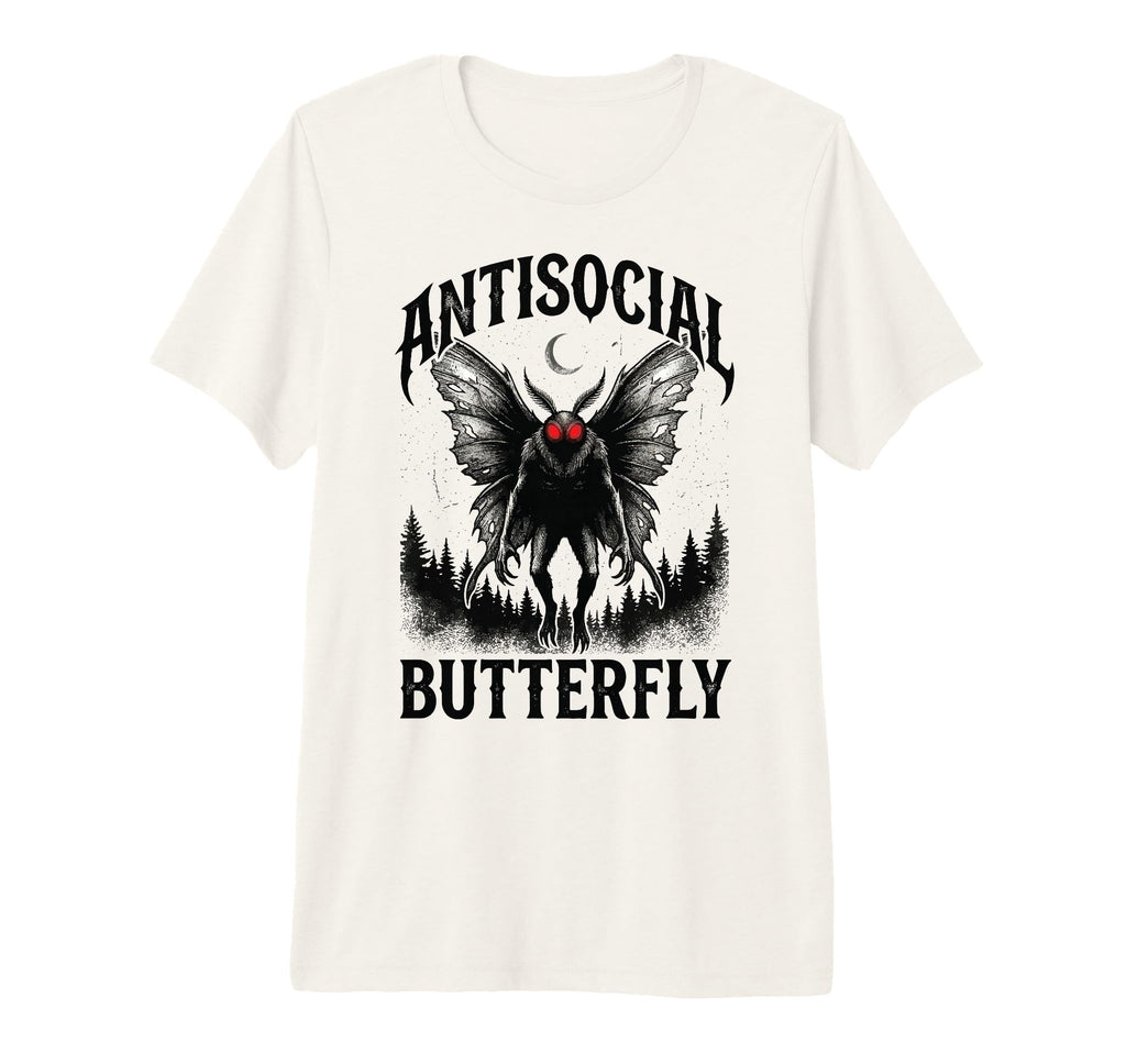 Antisocial Butterfly Tri Blend T-Shirt - Custom Art Print for Adults - T-Shirt, Sweatshirt, Hoodie