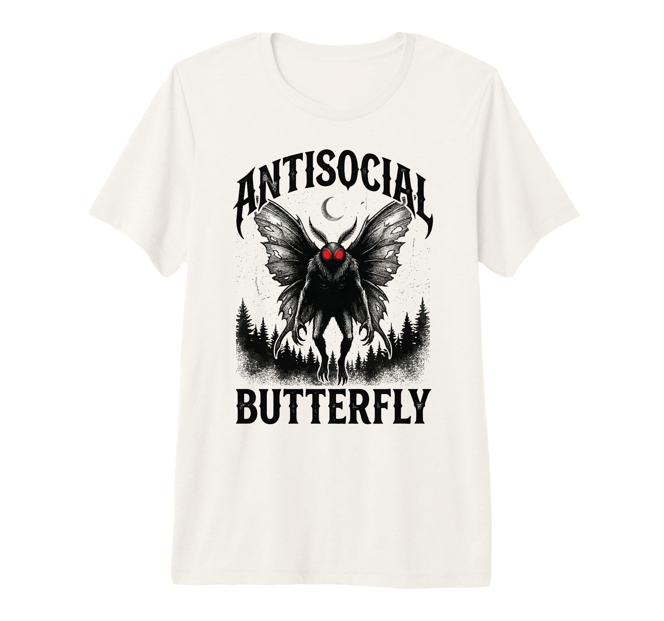Antisocial Butterfly Tri Blend T-Shirt - Custom Art Print for Adults - T-Shirt, Sweatshirt, Hoodie