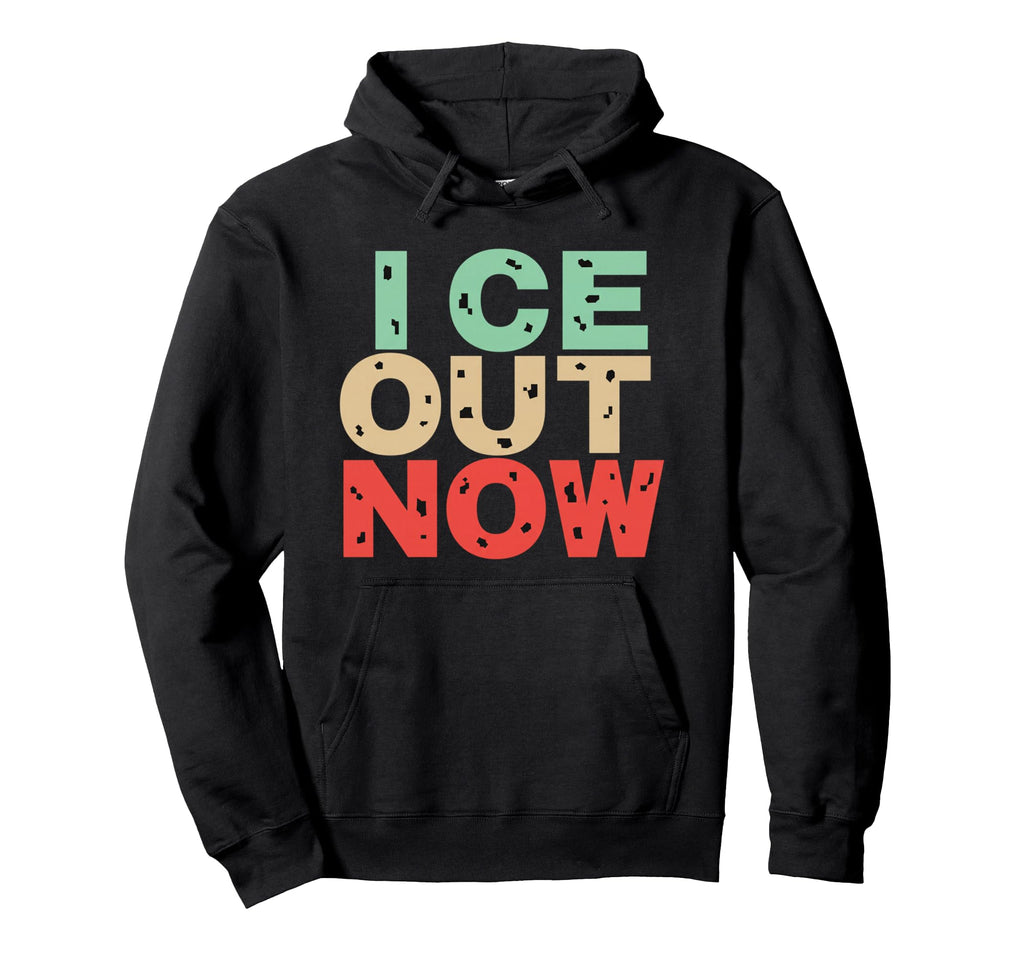 Ice Out Now Bold Block Letter Pop Art Hoodie - Novelty Apparel Men Women - T-Shirt, Sweatshirt, Hoodie