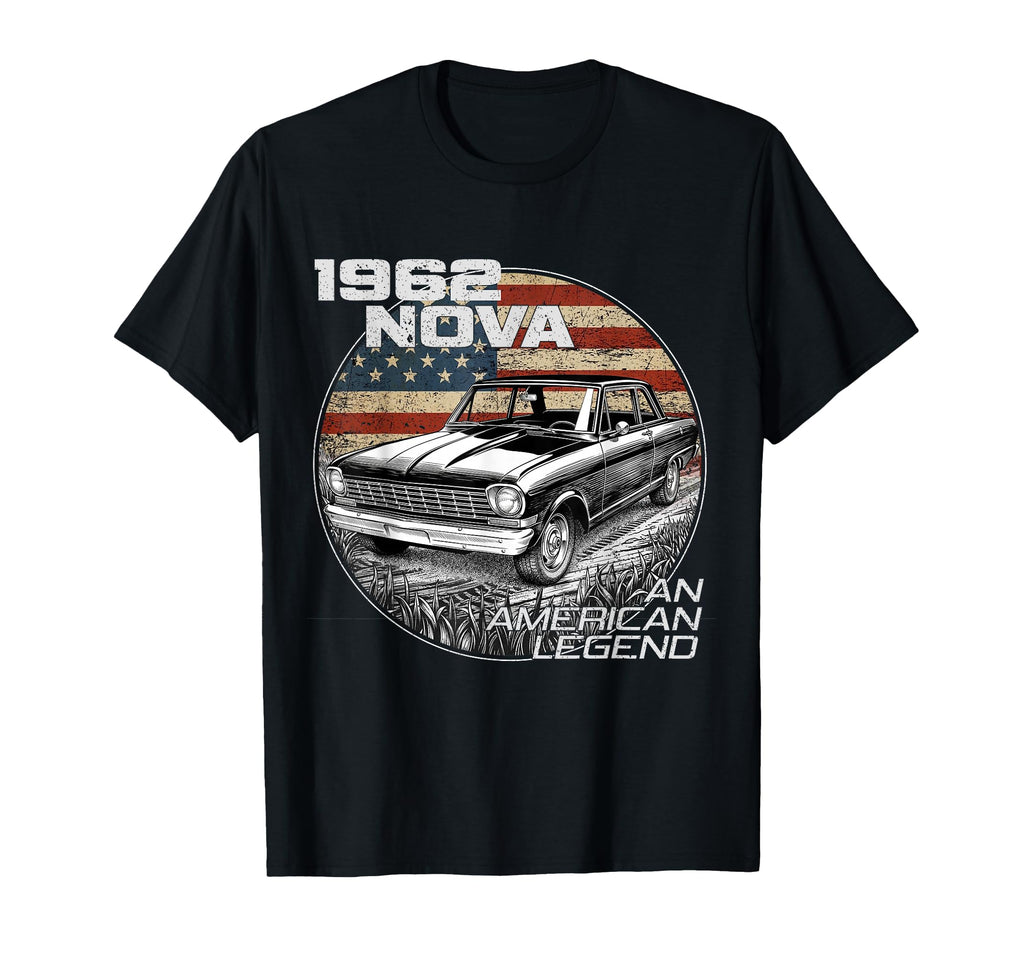 1962 62 Nova Silhouette Muscle Car T-Shirt - Aesthetic Graphic Men Women - T-Shirt, Sweatshirt, Hoodie