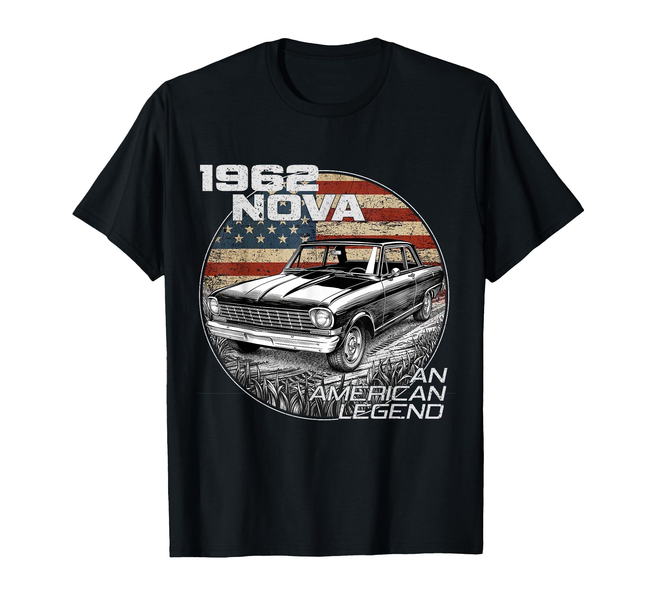 1962 62 Nova Silhouette Muscle Car T-Shirt - Aesthetic Graphic Men Women - T-Shirt, Sweatshirt, Hoodie