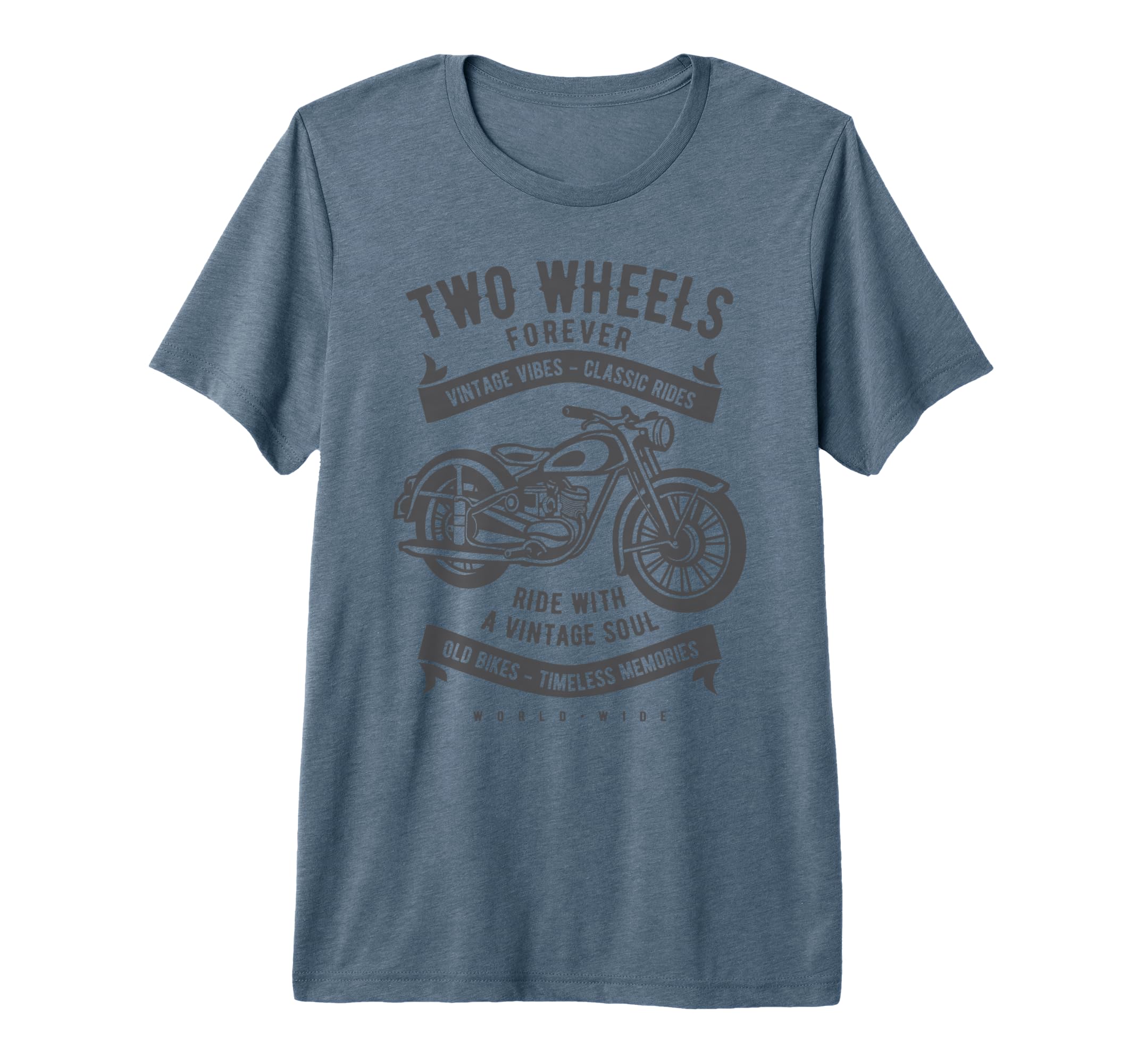 Two Wheels Forever Motorcycle T-Shirt - Streetwear Style for Adults - T-Shirt, Sweatshirt, Hoodie