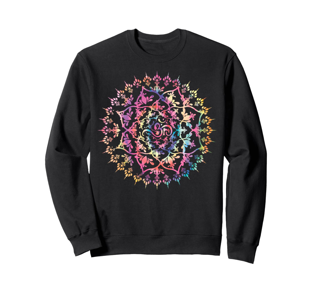 Tie Dye Mandala Yoga Namaste Sweatshirt - Aesthetic Graphic for Adults - T-Shirt, Sweatshirt, Hoodie