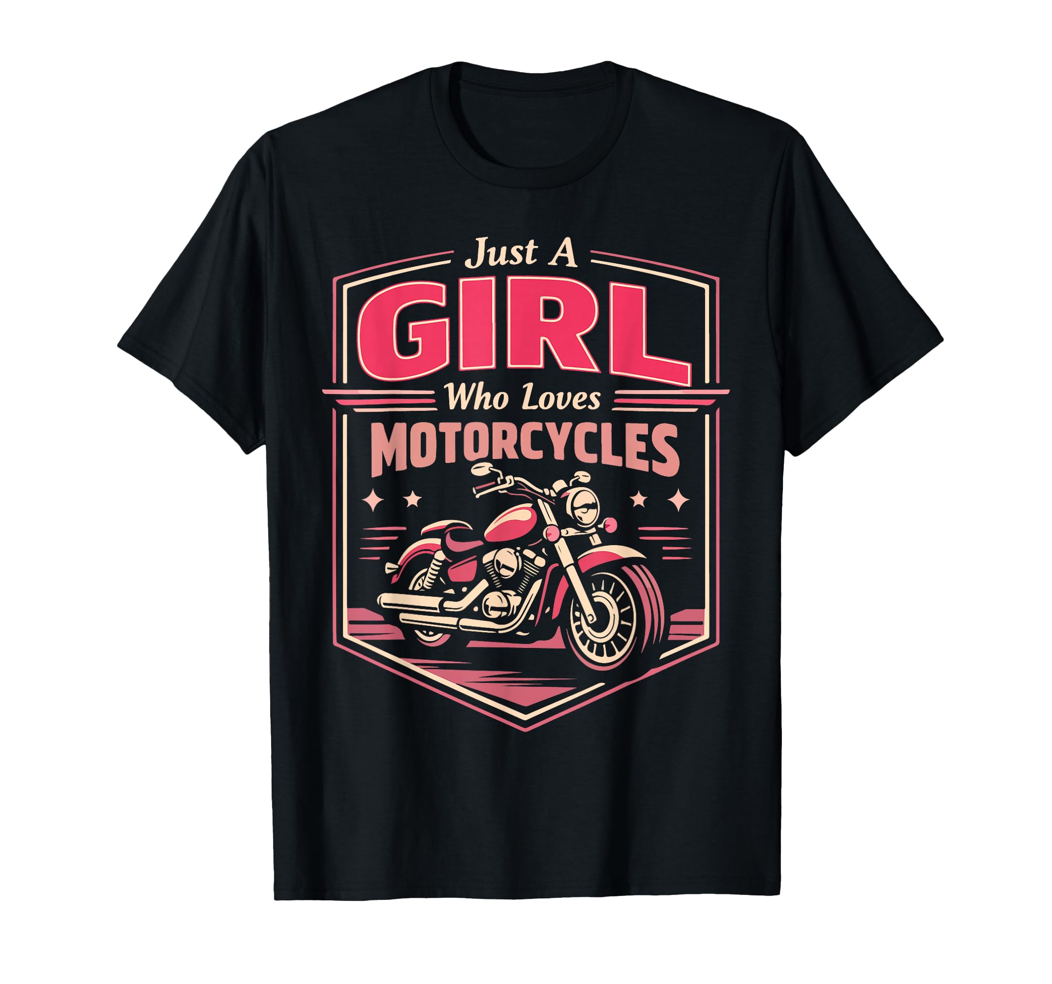 Motorcycle Biker Female Just T-Shirt - Graphic Print Unisex - T-Shirt, Sweatshirt, Hoodie