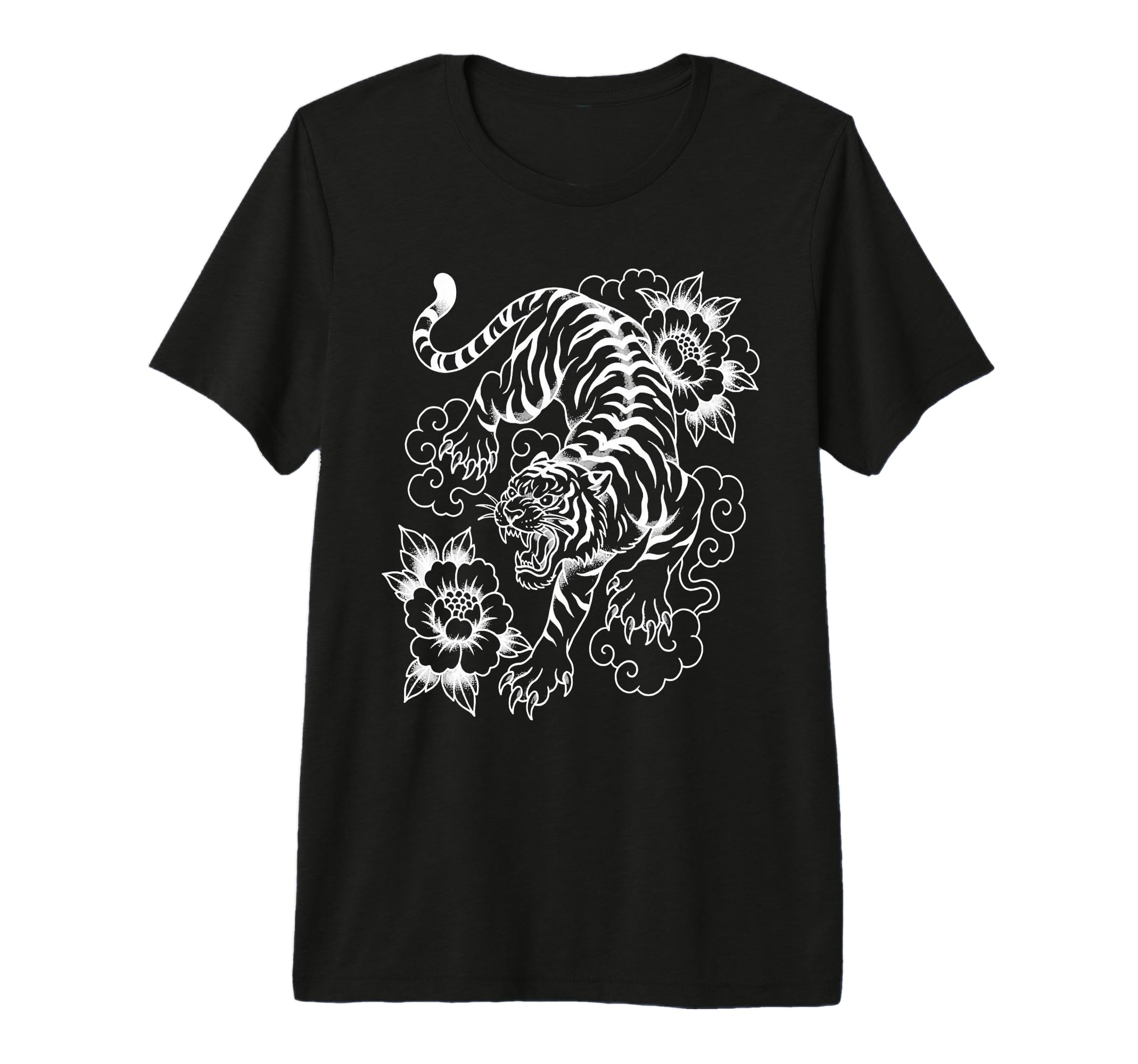 Traditional Tattoo Tiger Old School T-Shirt - Graphic Print for Adults - T-Shirt, Sweatshirt, Hoodie