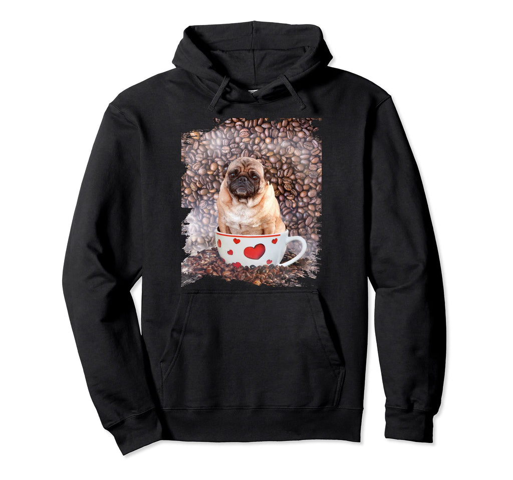 Pug Dog Coffee Love Self Care Hoodie - Novelty Apparel Men Women - T-Shirt, Sweatshirt, Hoodie