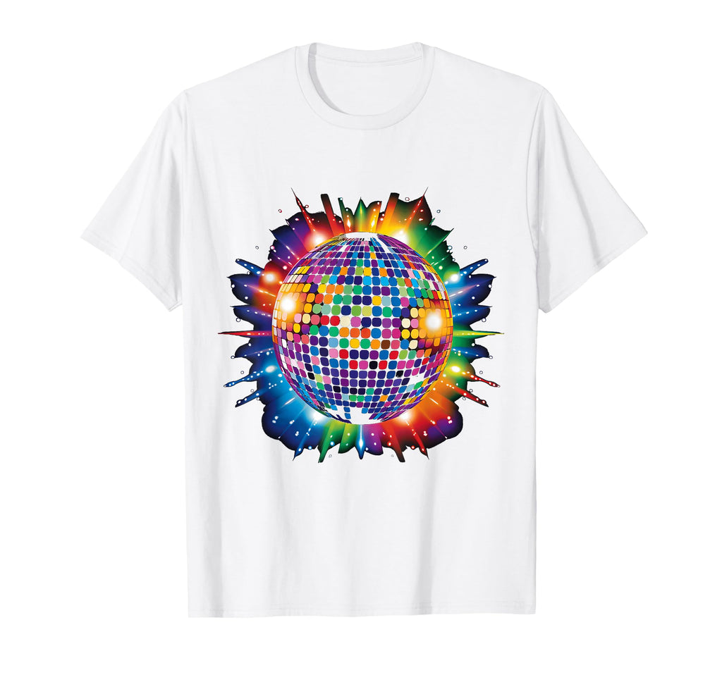 Colored Disco Ball House Discoball T-Shirt - Novelty Apparel for Adults - T-Shirt, Sweatshirt, Hoodie