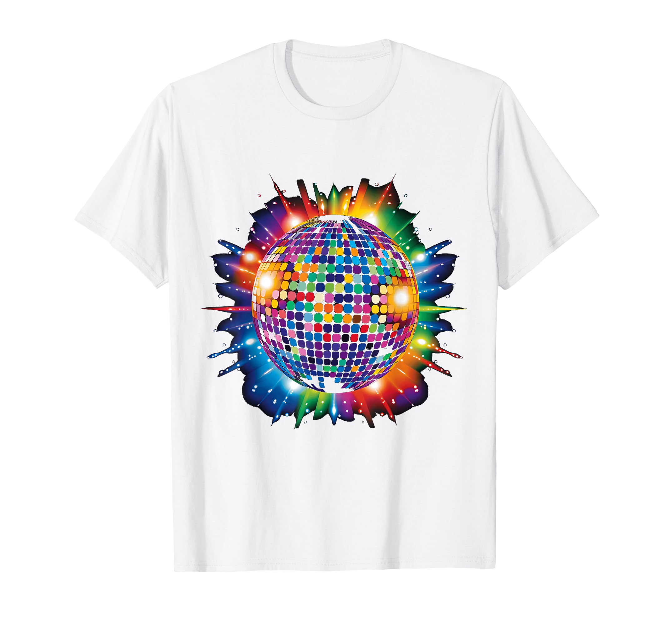 Colored Disco Ball House Discoball T-Shirt - Novelty Apparel for Adults - T-Shirt, Sweatshirt, Hoodie