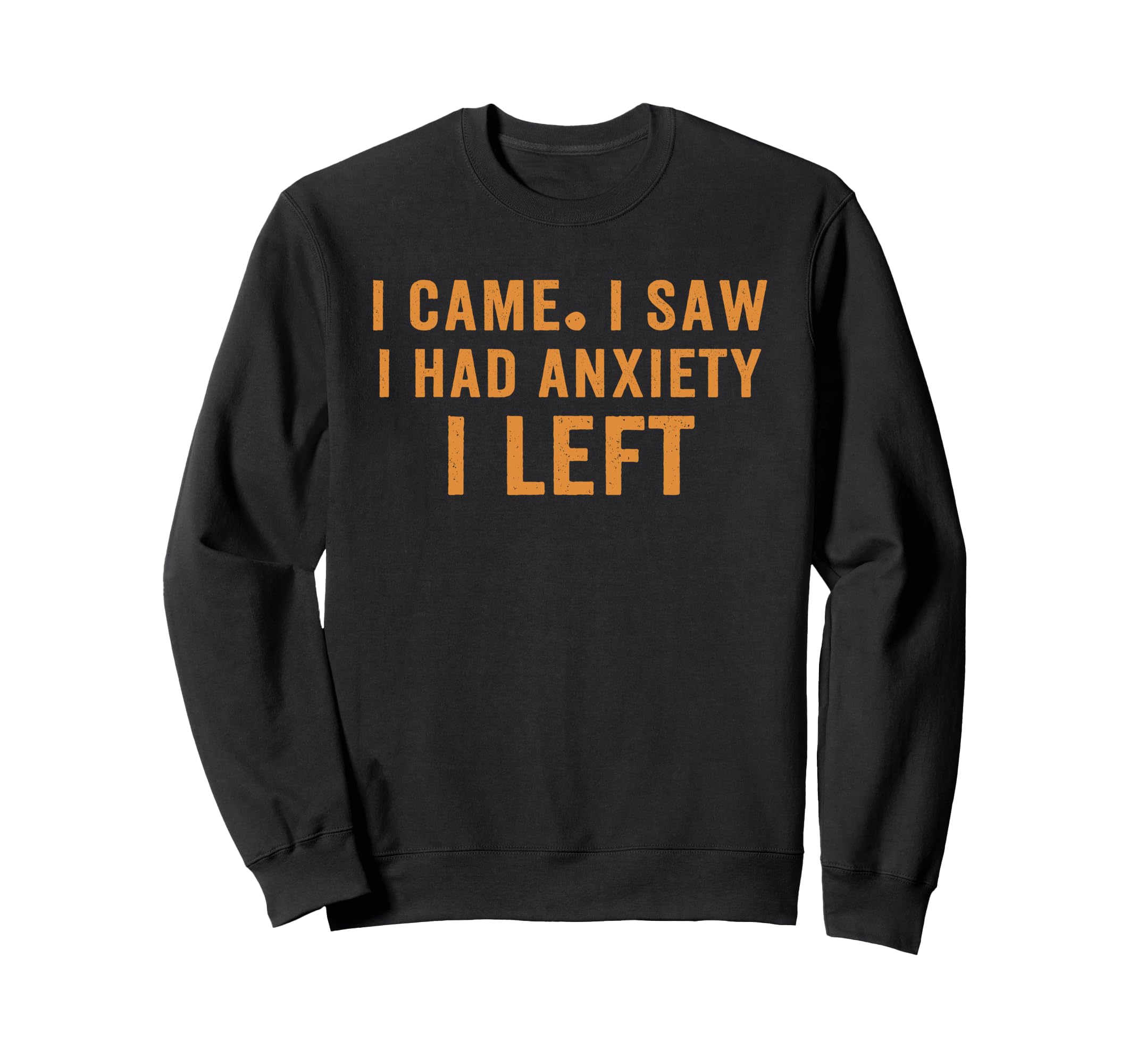 I Came I Saw I Had Anxiety I Left Sweatshirt - Graphic Print Men Women - T-Shirt, Sweatshirt, Hoodie