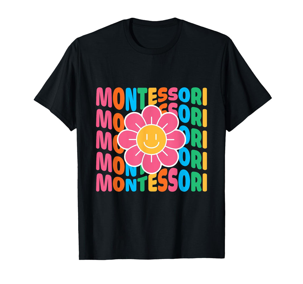 Montessori Teaching Method 1980S Groovy T-Shirt - Minimalist Print Unisex - T-Shirt, Sweatshirt, Hoodie