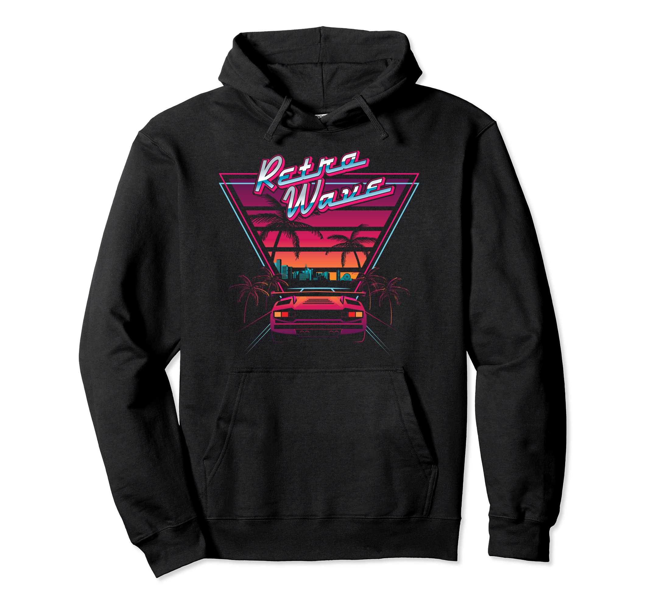 80S Retrowave Synthwave Love Wave Miami Hoodie - Aesthetic Graphic Unisex - T-Shirt, Sweatshirt, Hoodie
