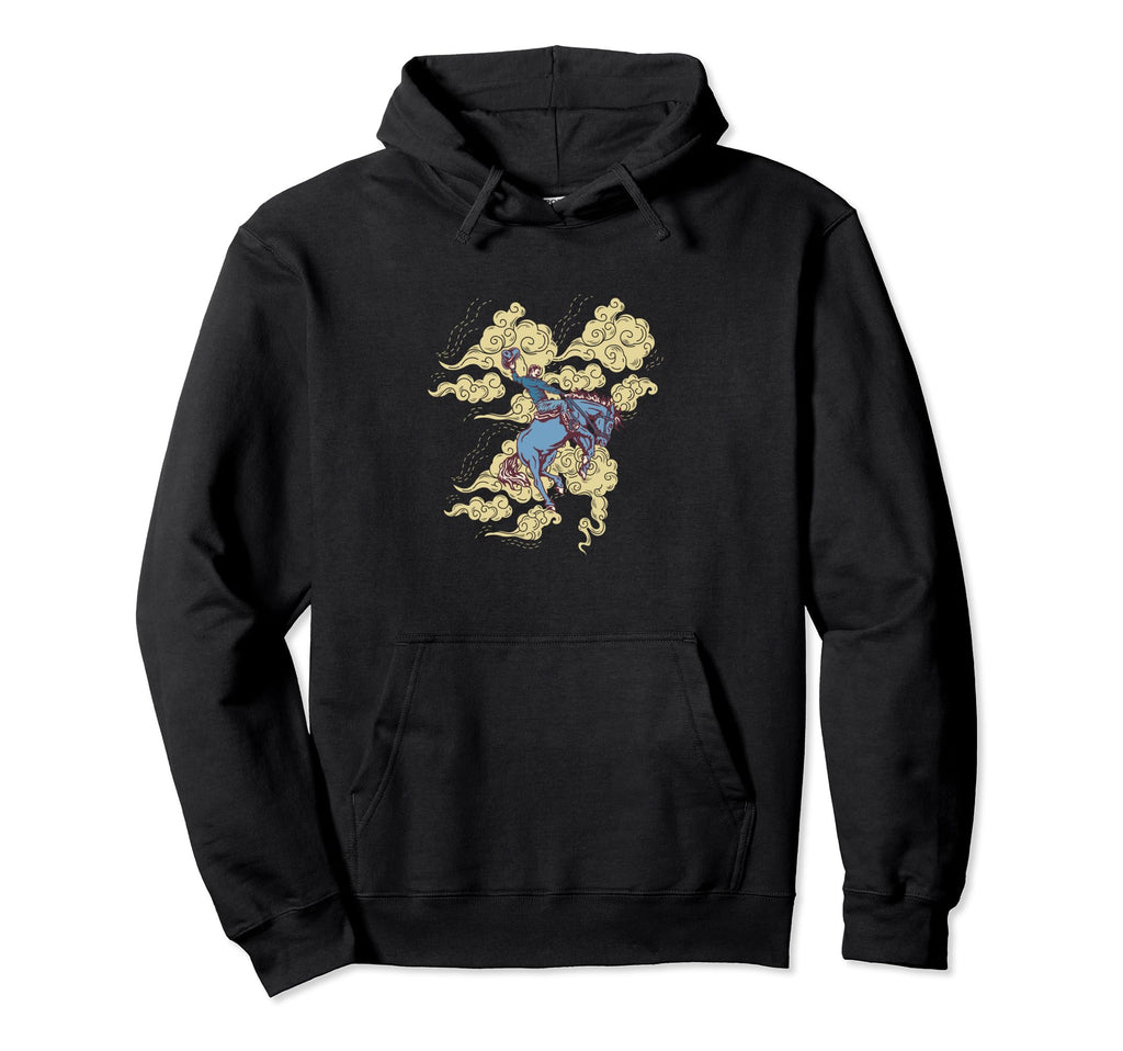 Bronc Cowboy Horse Hoodie - Unique Graphic for Adults - T-Shirt, Sweatshirt, Hoodie