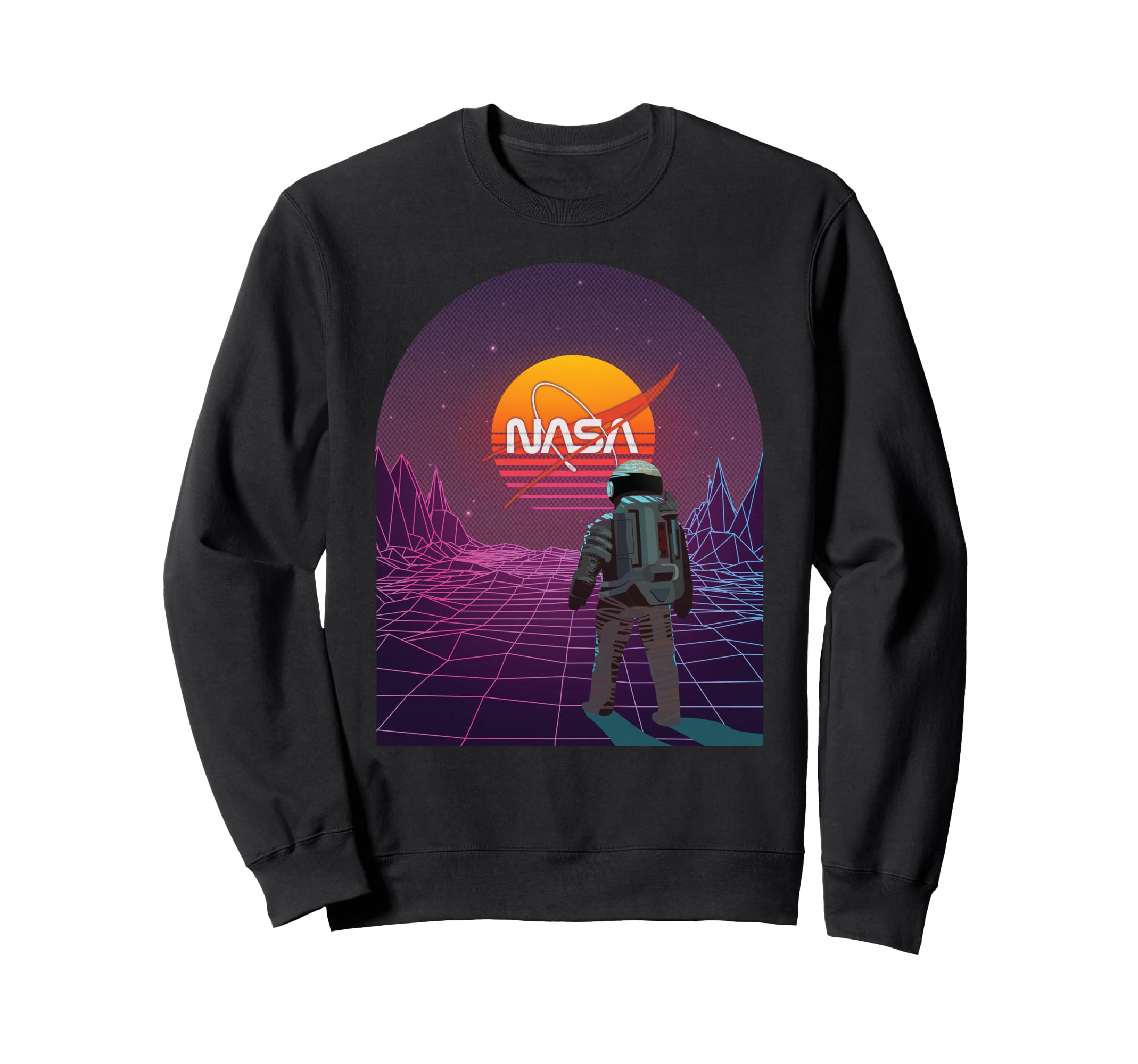 Science Space Nasa Astronaut Synthwave Sweatshirt - Trendy Graphic Unisex - T-Shirt, Sweatshirt, Hoodie