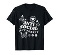 Im Anti Social Butterfly Insects Butterfly T-Shirt - Unique Graphic Unisex - T-Shirt, Sweatshirt, Hoodie