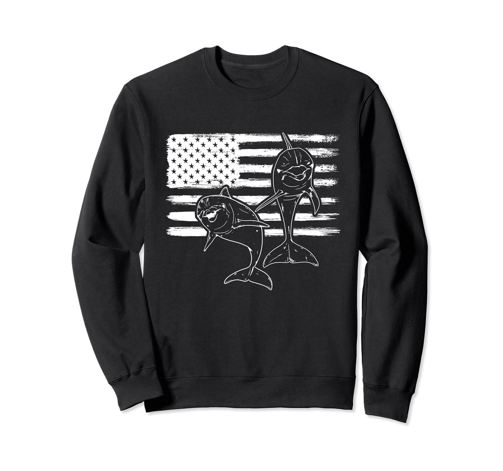 Distressed Patriotic Usa Flag Sweatshirt - Minimalist Print Men Women - T-Shirt, Sweatshirt, Hoodie