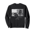 Distressed Patriotic Usa Flag Sweatshirt - Minimalist Print Men Women - T-Shirt, Sweatshirt, Hoodie