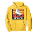 Let S Roll Roller Skating Skater Hoodie - Aesthetic Graphic for Adults - T-Shirt, Sweatshirt, Hoodie
