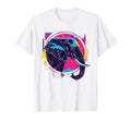 Elephant 80S Synthwave Africa T-Shirt - Aesthetic Graphic for Adults - T-Shirt, Sweatshirt, Hoodie