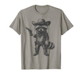 Raccoon Cowboy Hat Funny Western T-Shirt - Casual Everyday Wear Men Women - T-Shirt, Sweatshirt, Hoodie