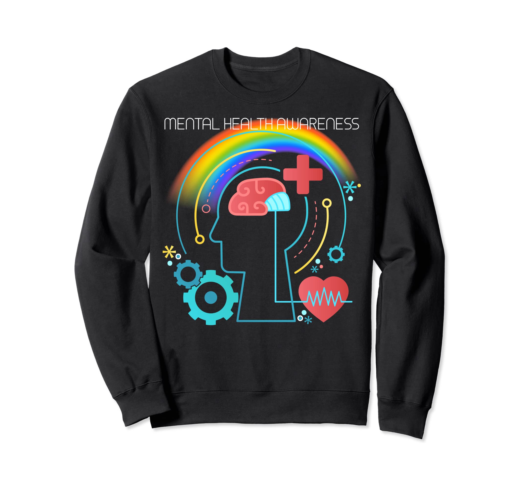 Mental Health Rainbow Sweatshirt - Casual Everyday Wear Unisex - T-Shirt, Sweatshirt, Hoodie