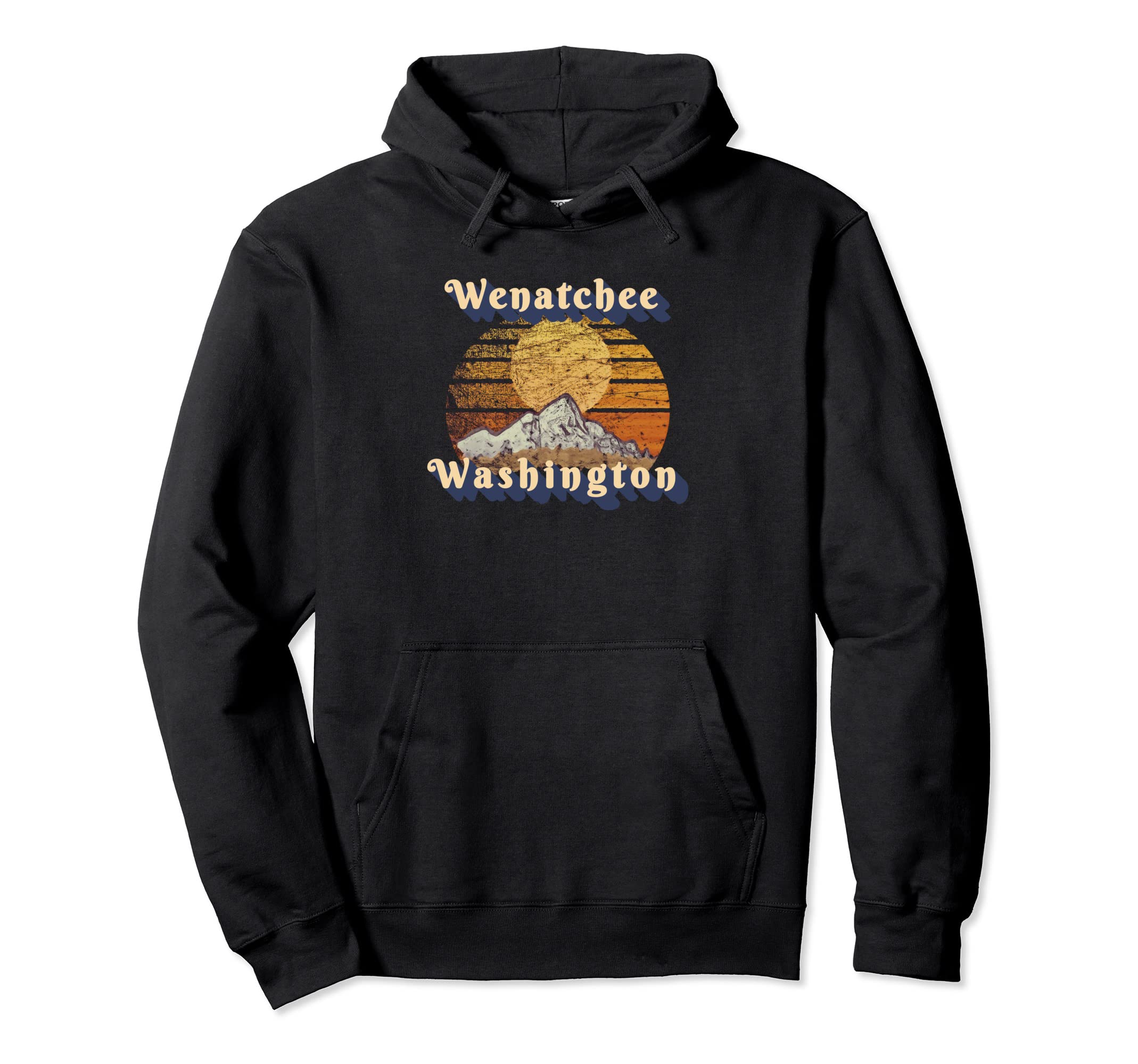 Wenatchee Washington Mountain Sunset Hoodie - Fun Novelty Design Unisex - T-Shirt, Sweatshirt, Hoodie