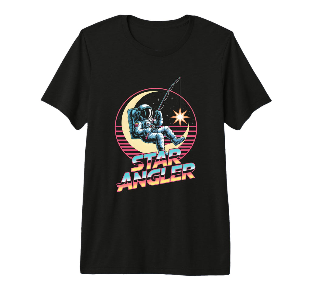 Star Angler 80S Fisherman T-Shirt - Fun Novelty Design for Adults - T-Shirt, Sweatshirt, Hoodie