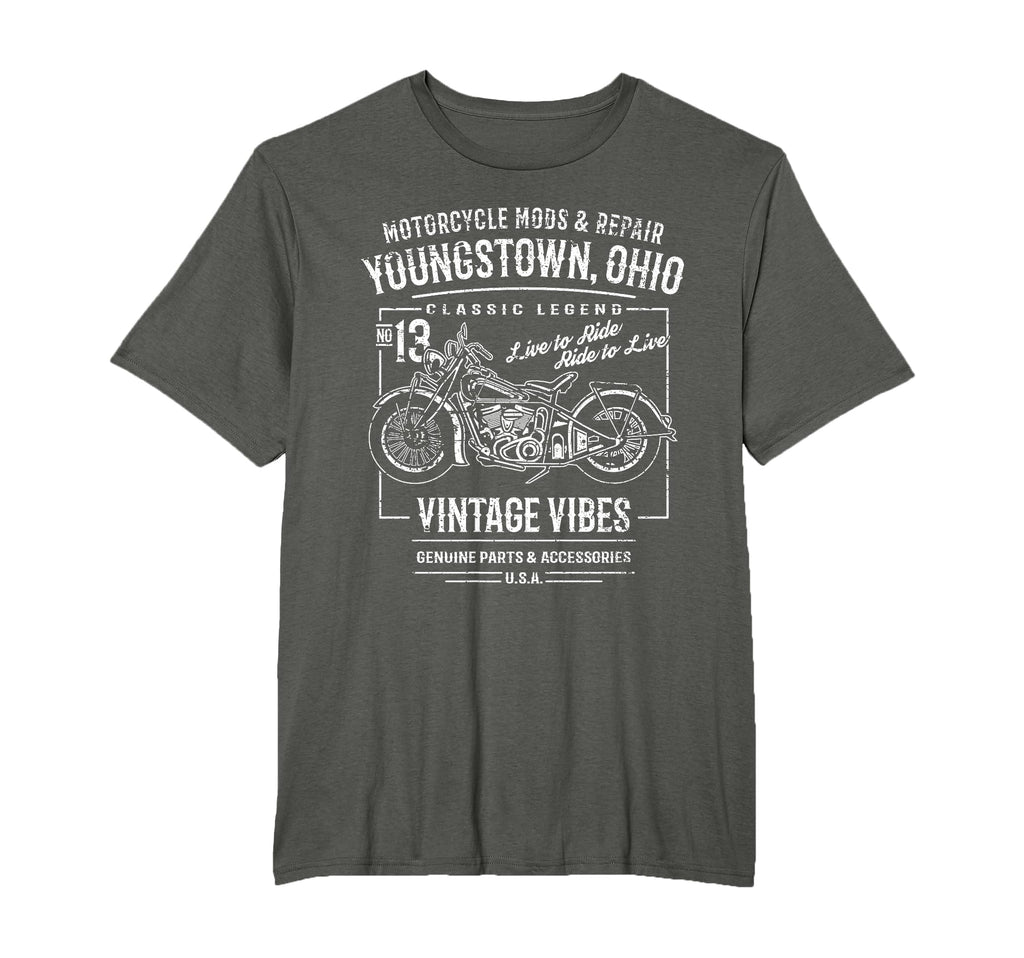Youngstown Oh Usa Motorcycle Adventure T-Shirt - Fun Novelty Design Unisex - T-Shirt, Sweatshirt, Hoodie