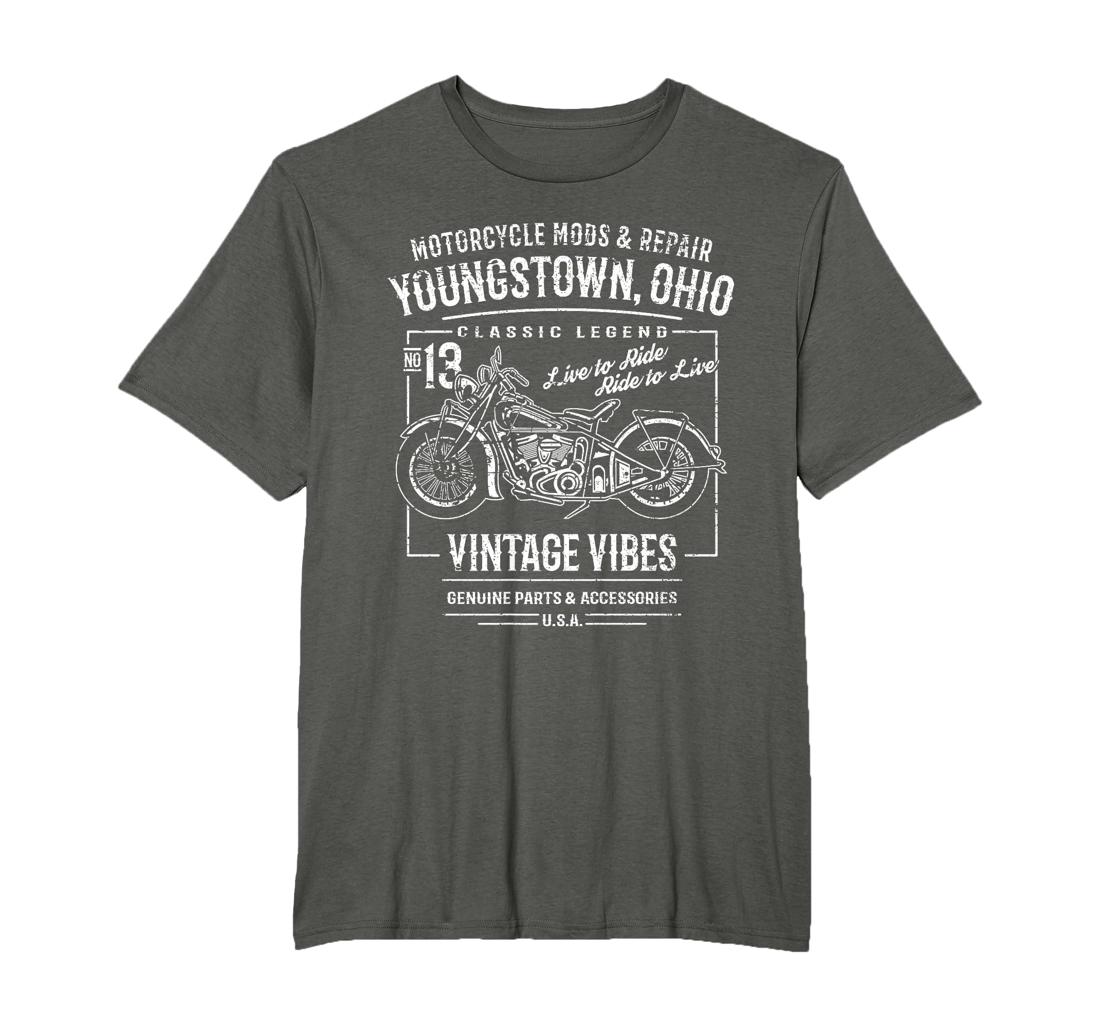 Youngstown Oh Usa Motorcycle Adventure T-Shirt - Fun Novelty Design Unisex - T-Shirt, Sweatshirt, Hoodie