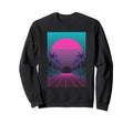Vaporwave Sunset Palm Trees Synthwave Sweatshirt - Custom Art Print Unisex - T-Shirt, Sweatshirt, Hoodie