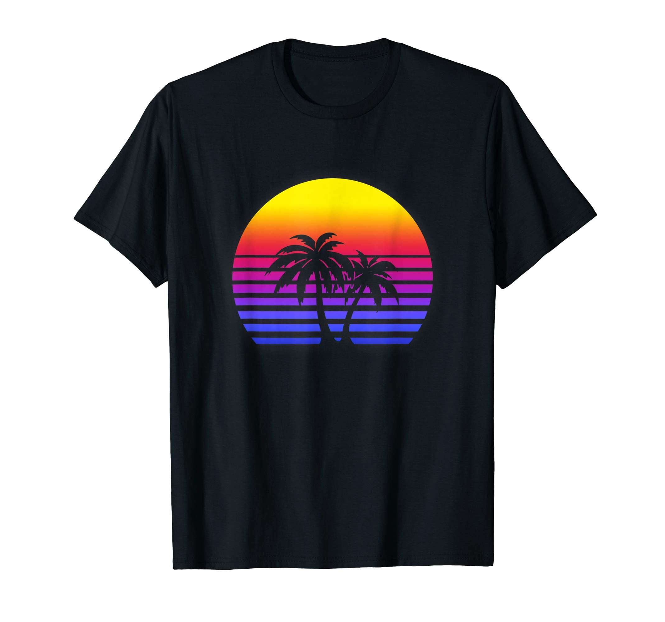 Synthwave Sun Palm Tree 80S Sweatshirt - Aesthetic Graphic Men Women - T-Shirt, Sweatshirt, Hoodie