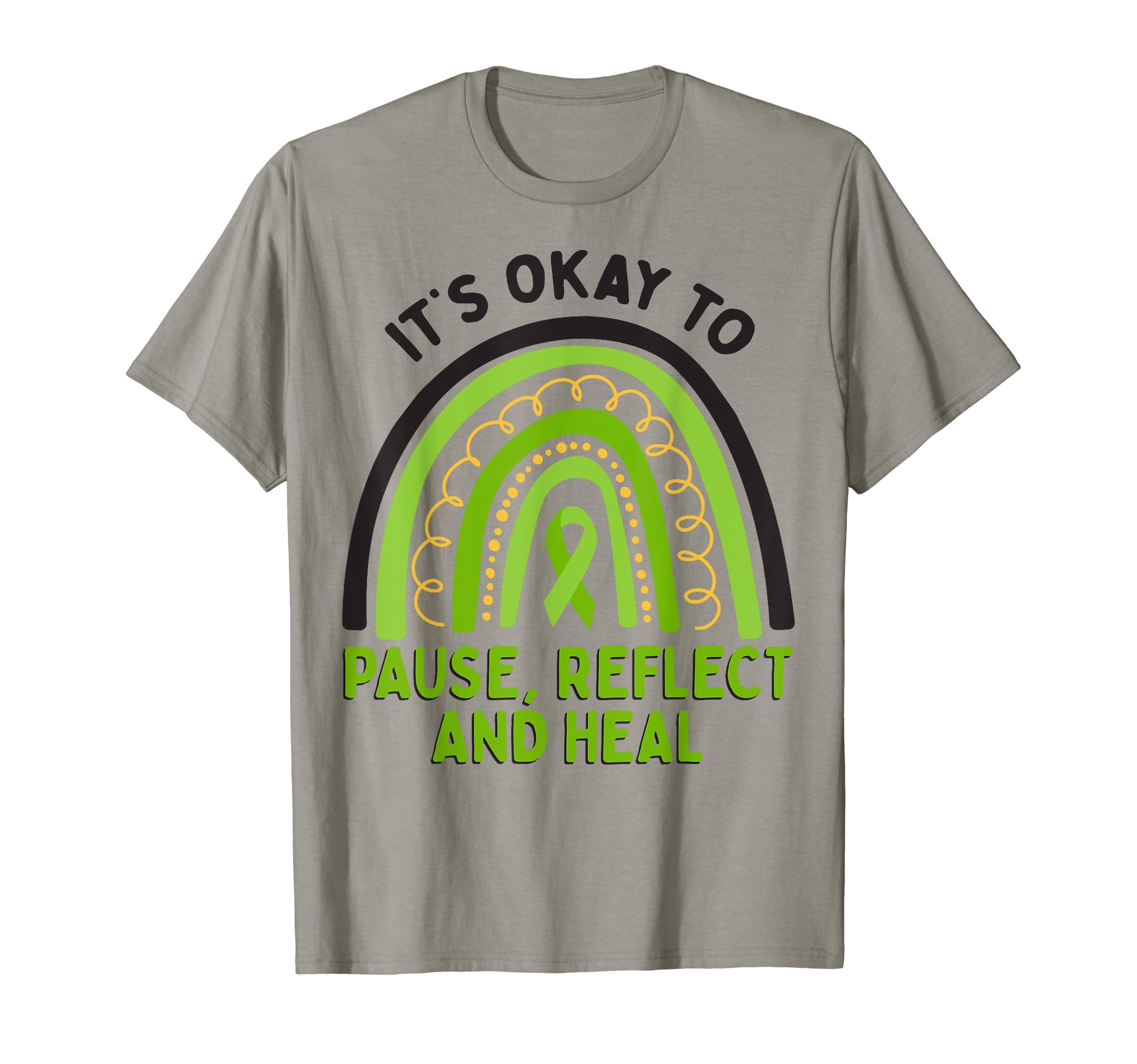Pause Reflect And Heal Depression Mental T-Shirt - Graphic Print Unisex - T-Shirt, Sweatshirt, Hoodie