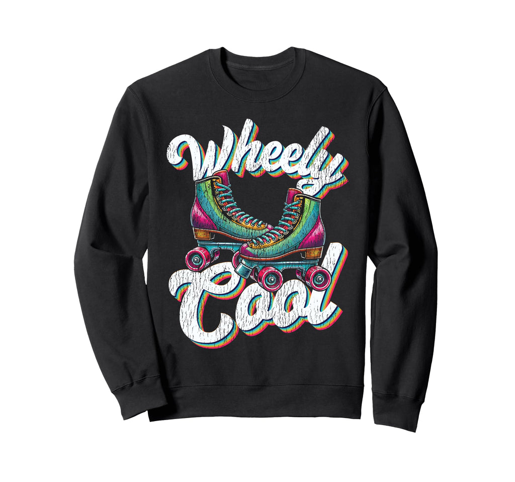 Roller Skating Skate 1970S Wheely Sweatshirt - Trendy Graphic for Adults - T-Shirt, Sweatshirt, Hoodie