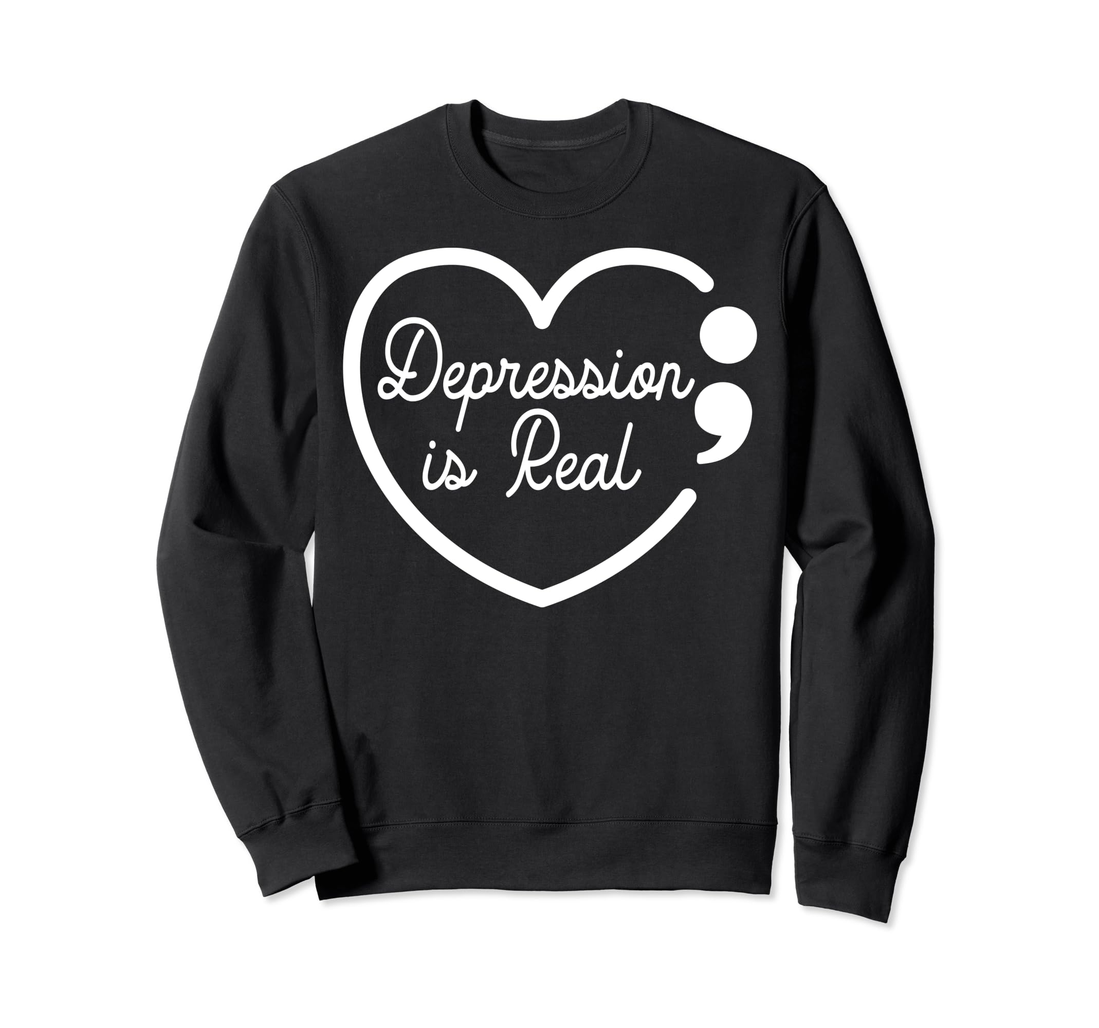 Depression Is Real Depression Mental Sweatshirt - Custom Art Print Unisex - T-Shirt, Sweatshirt, Hoodie