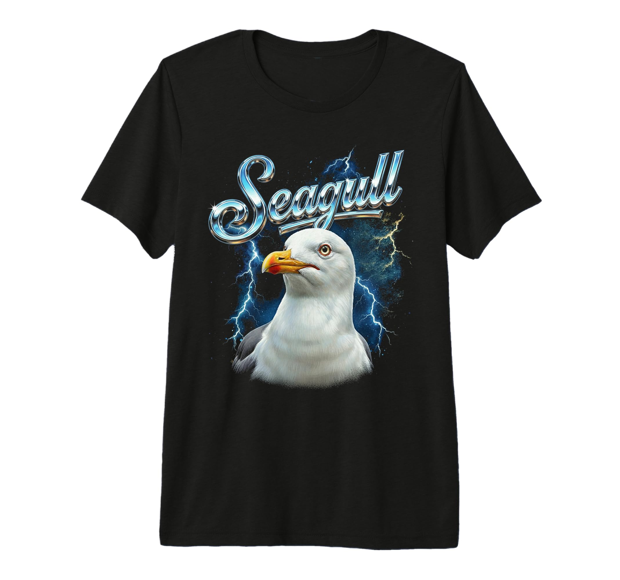 Seagull 90S Funny Seagull 80S Bird T-Shirt - Custom Art Print for Adults - T-Shirt, Sweatshirt, Hoodie