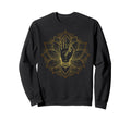 Elegant Minimal Mudra Hand Lotus Sweatshirt - Custom Art Print for Adults - T-Shirt, Sweatshirt, Hoodie