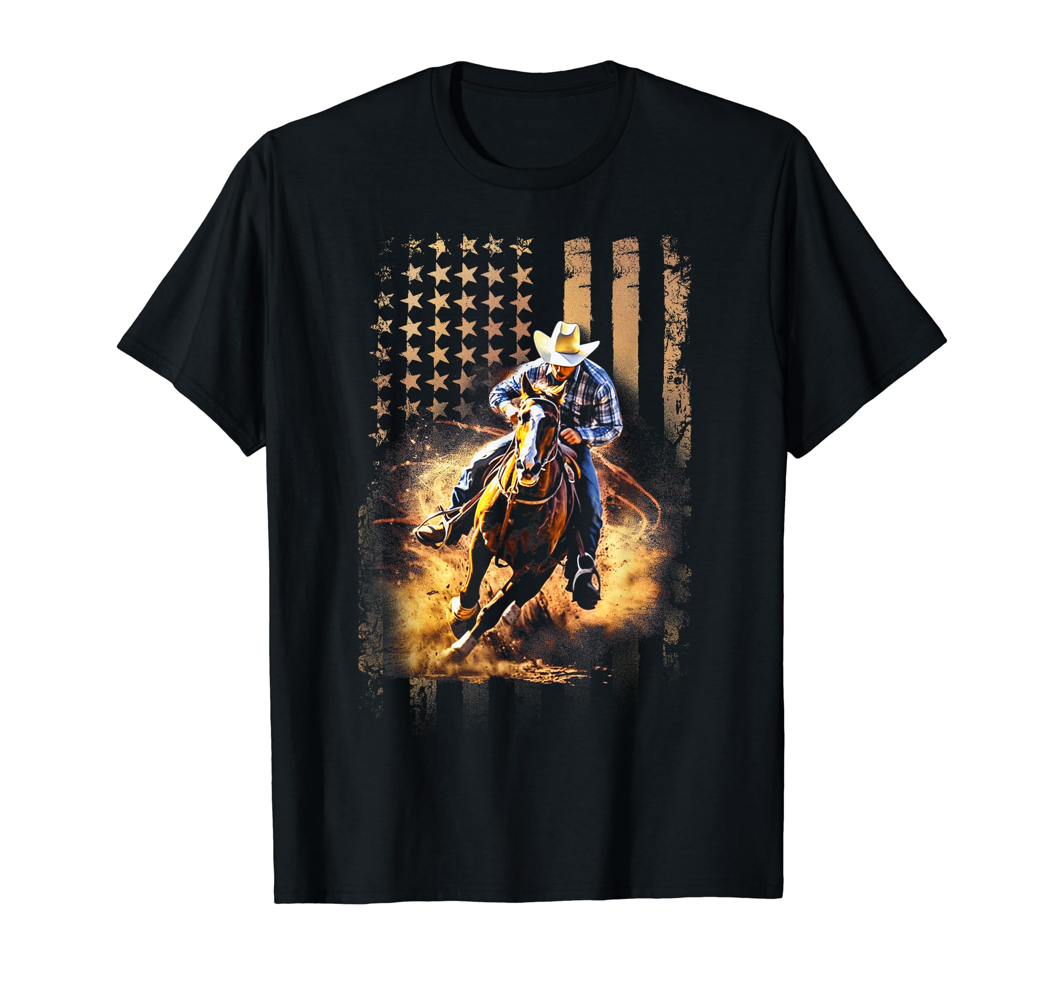 Cowboy Rodeo Horse Riding Usa T-Shirt - Casual Everyday Wear Men Women - T-Shirt, Sweatshirt, Hoodie