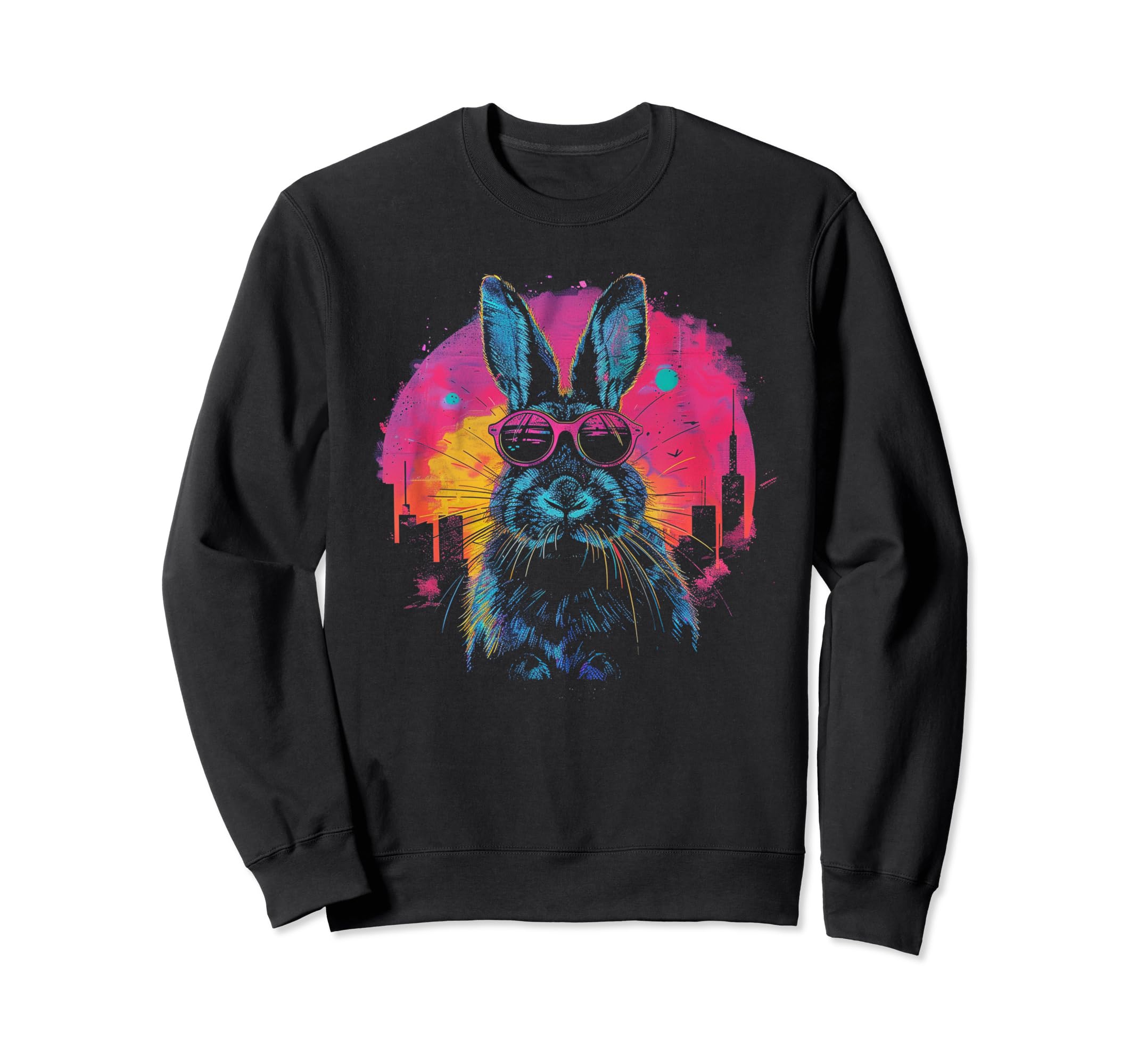 Rabbit Bunny Vaporwave Aesthetic Sweatshirt - Streetwear Style Men Women - T-Shirt, Sweatshirt, Hoodie