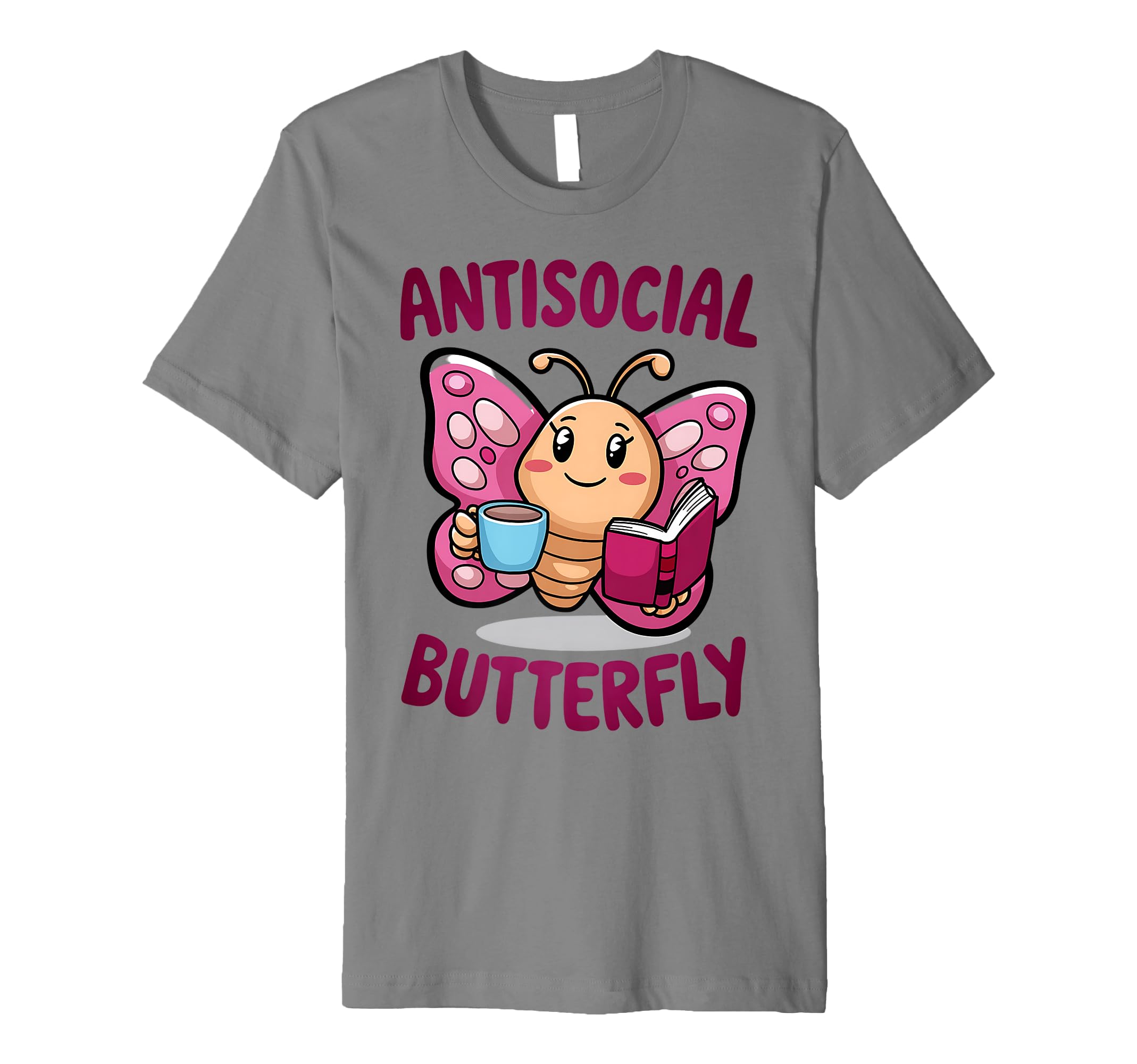 Groovy Anti Social Butterfly Ironic T-Shirt - Unique Graphic Men Women - T-Shirt, Sweatshirt, Hoodie