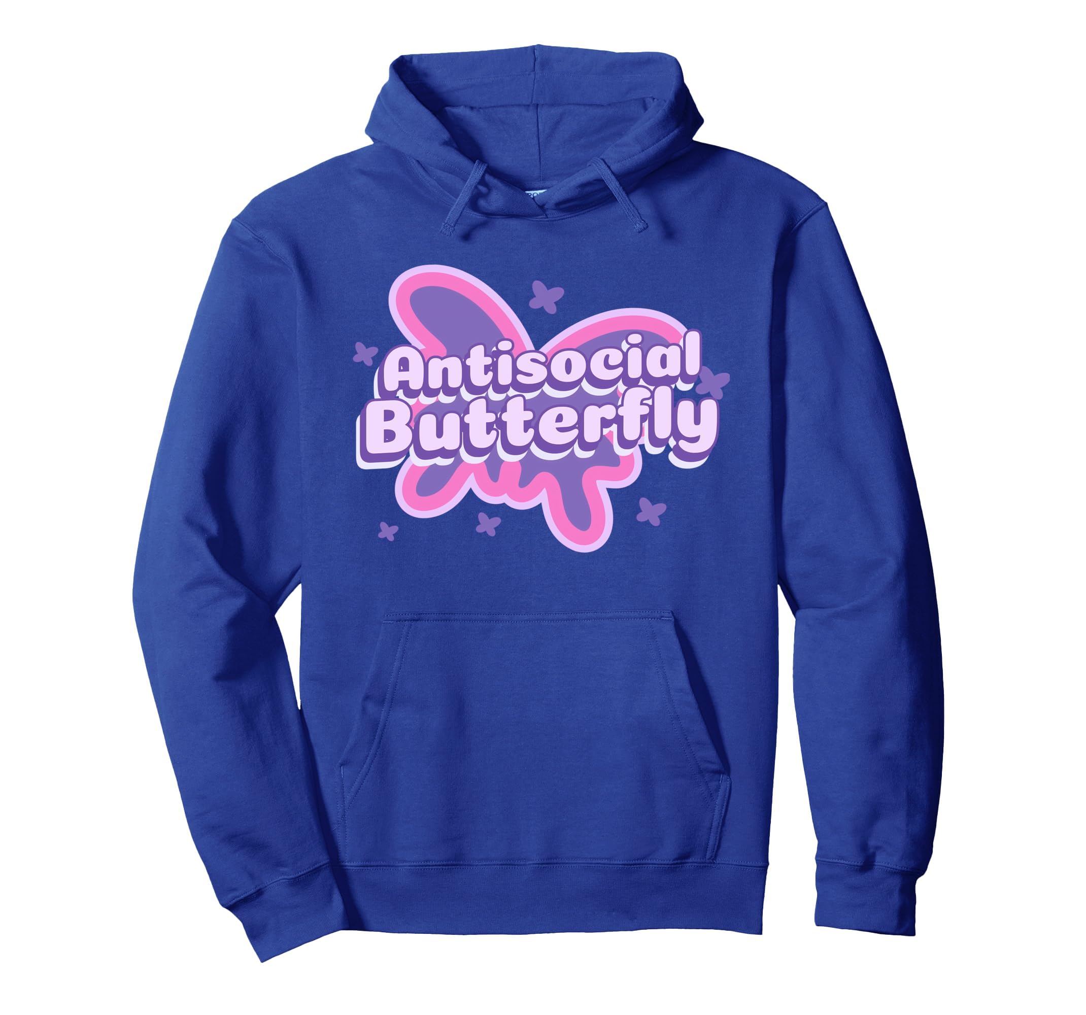 Antisocial Butterfly Funny Social Hoodie - Custom Art Print for Adults - T-Shirt, Sweatshirt, Hoodie