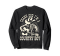 Thank God Im Country Music Cowboy Sweatshirt - Minimalist Print for Adults - T-Shirt, Sweatshirt, Hoodie