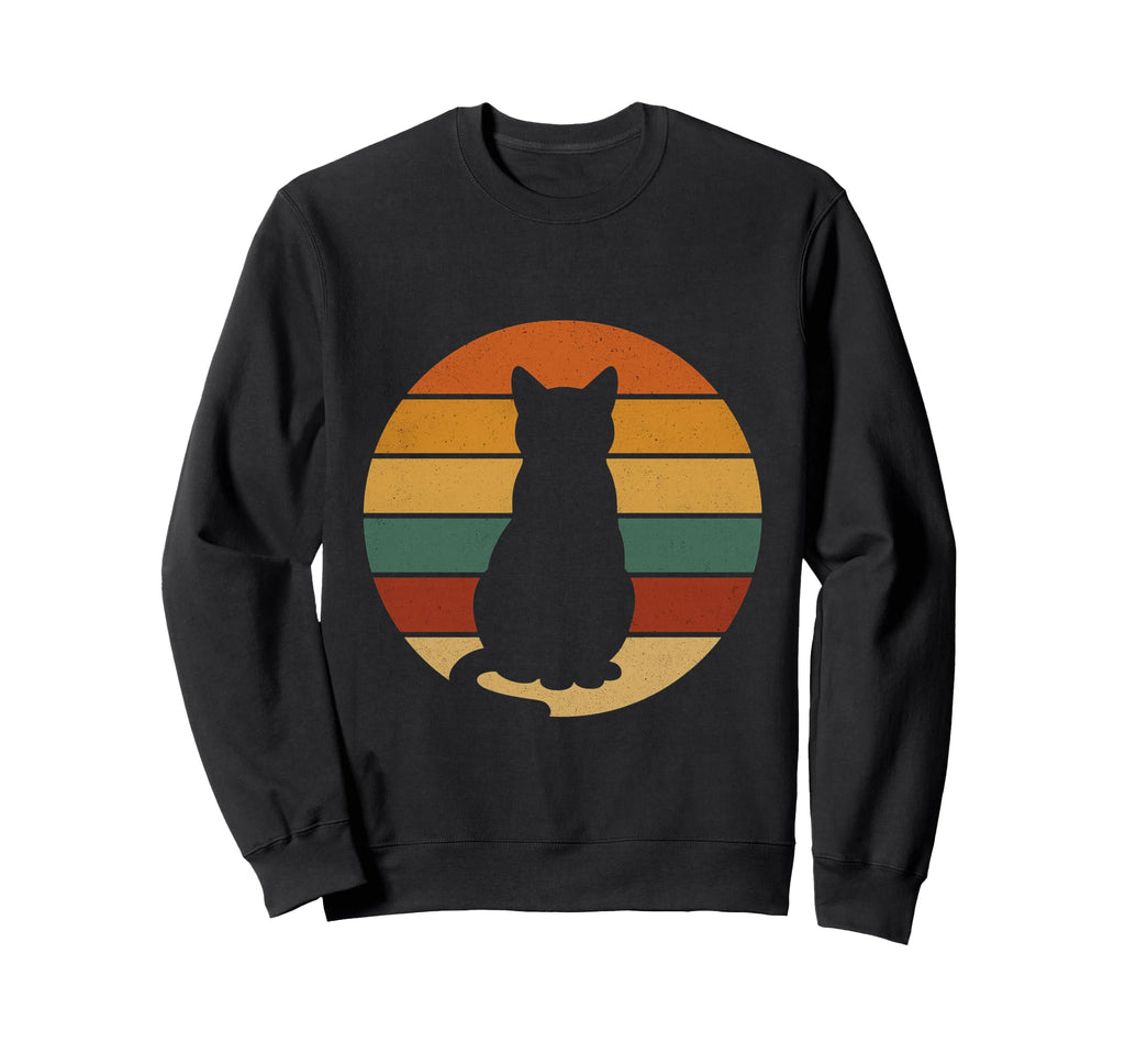 Cat Silhouette Sunset Sweatshirt - Streetwear Style for Adults - T-Shirt, Sweatshirt, Hoodie