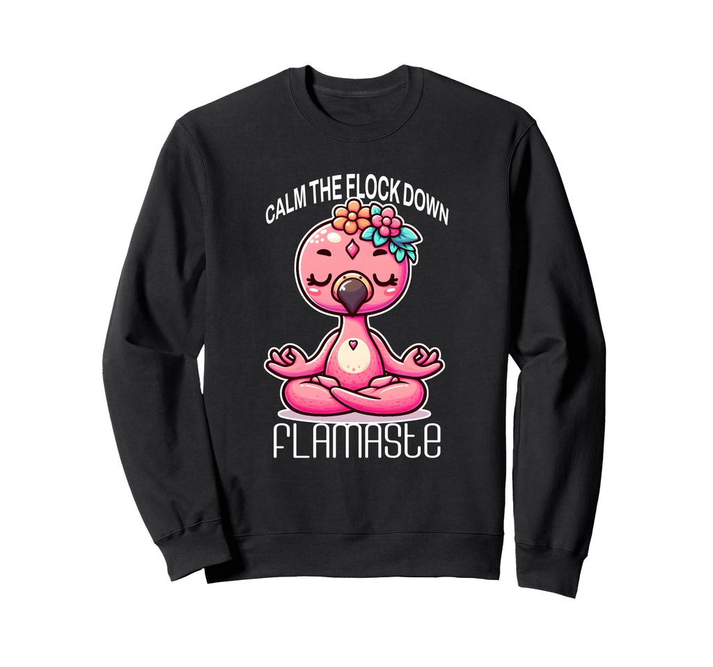 Flamaste Funny Flamingo Yoga Sweatshirt - Trendy Graphic for Adults - T-Shirt, Sweatshirt, Hoodie