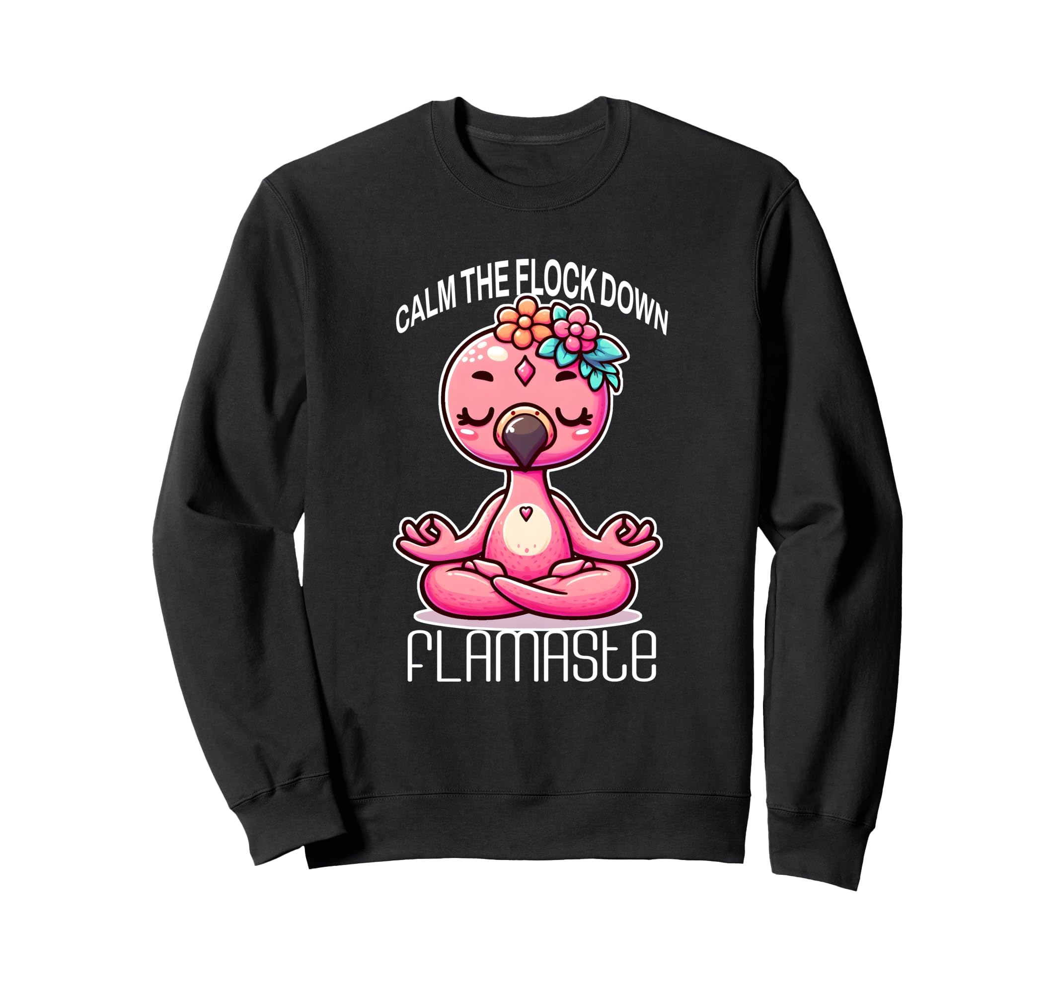 Flamaste Funny Flamingo Yoga Sweatshirt - Trendy Graphic for Adults - T-Shirt, Sweatshirt, Hoodie