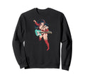 Sexy Rock N Roll Pin Up Bikini Sweatshirt - Streetwear Style Men Women - T-Shirt, Sweatshirt, Hoodie