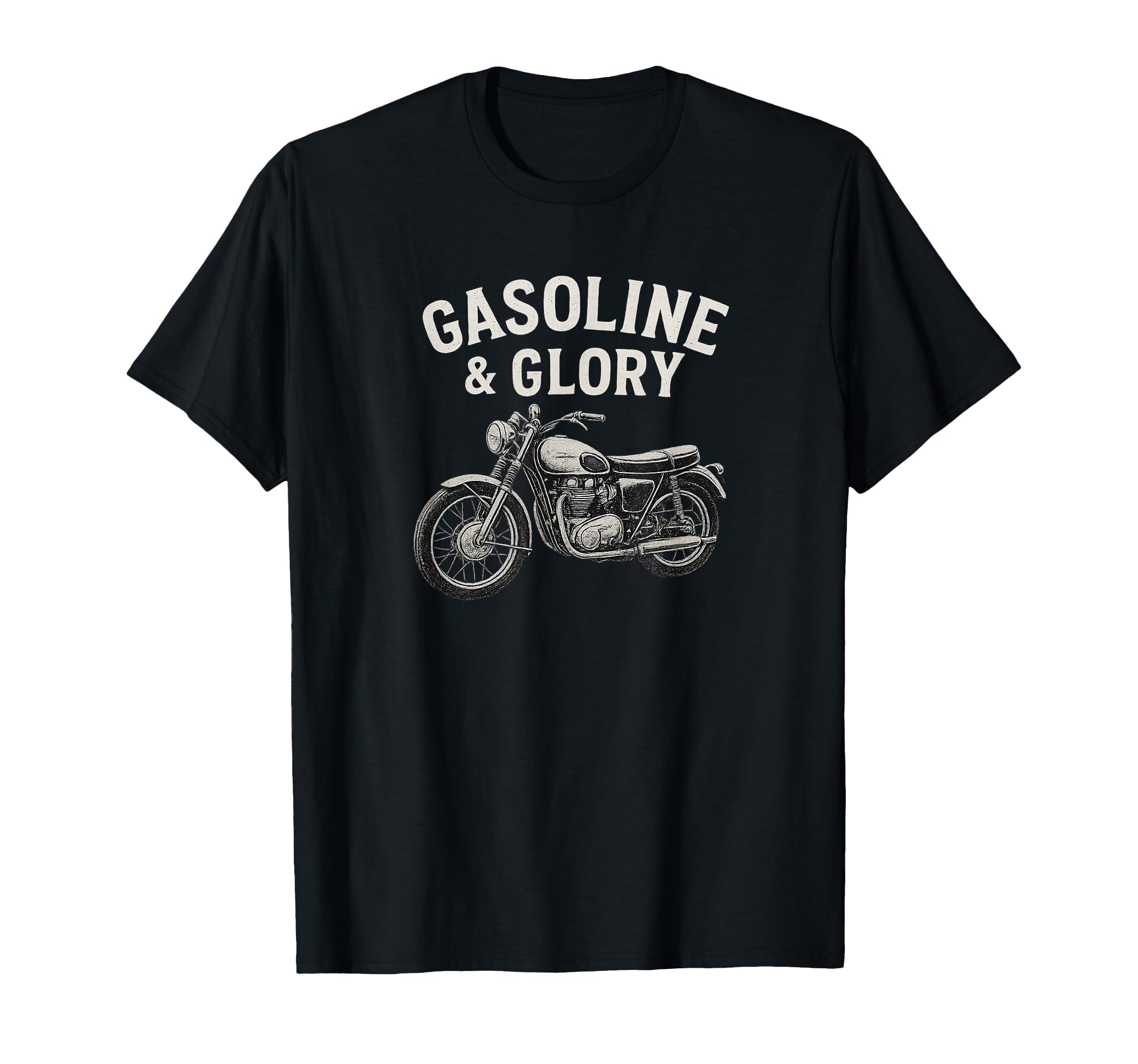 Gasoline Glory Motorcycle Biker T-Shirt - Fun Novelty Design for Adults - T-Shirt, Sweatshirt, Hoodie