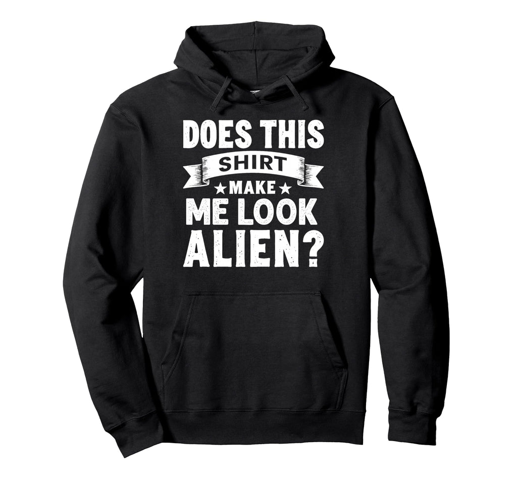 Funny Alien Question Typography Ribbon Hoodie - Custom Art Print for Adults - T-Shirt, Sweatshirt, Hoodie